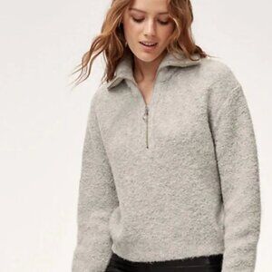 Aritzia Wilfred Free Gwyneth Wool Blend Sweater Light Grey Size XS